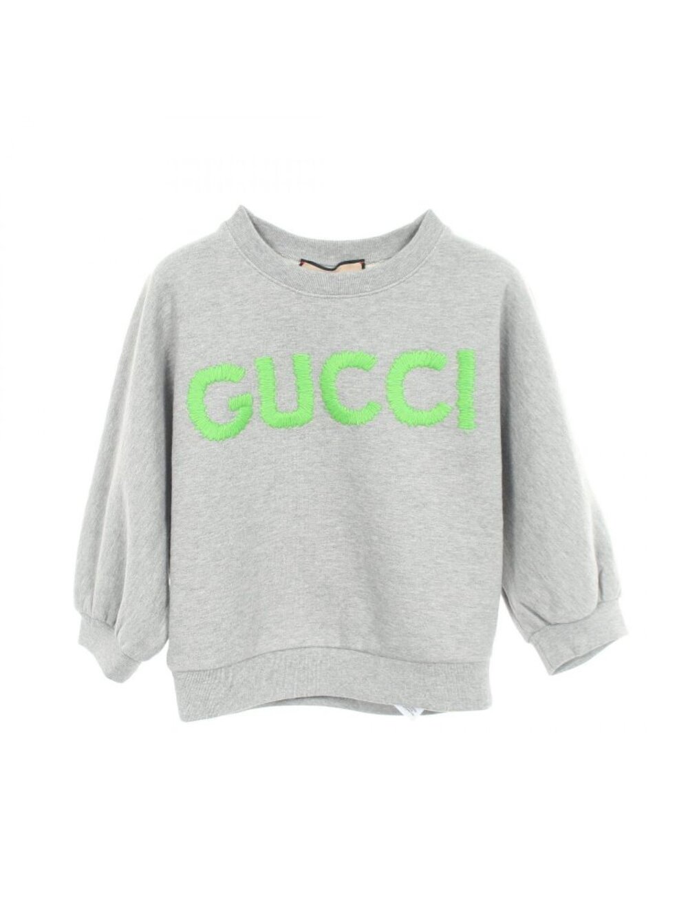 Gucci Sweatshirt Logo Embroidery Cropped Cotton